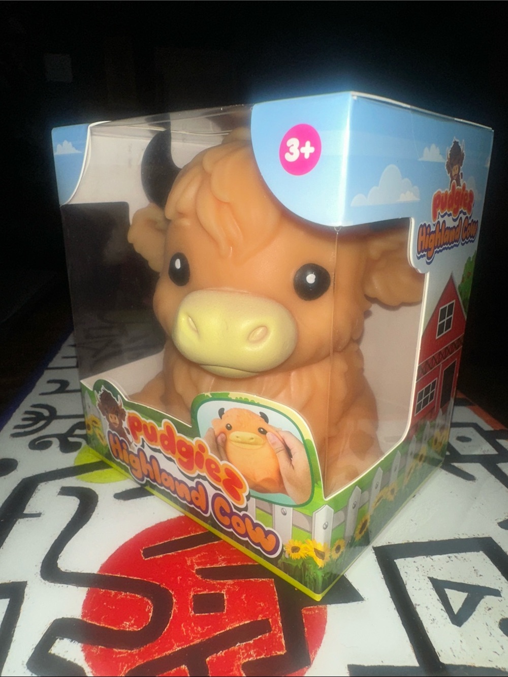 Squishy Highland Calf Squeeze Toy - Brown